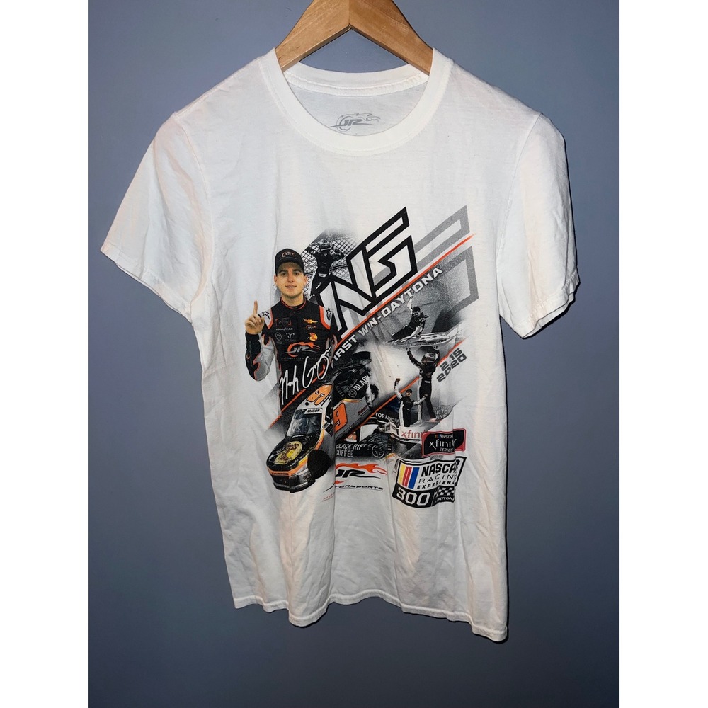 JR Motorsports Noah Gragson First Win Daytona NASCAR Xfinity Series White Tee‎ S